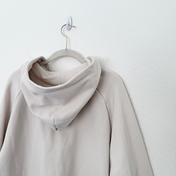 [Athleta] Bone Cream Forever Fleece 1/2 Zip Cropped Hoodie Long Sleeve Size XL - Picture 8 of 13